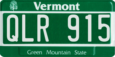 VT license plate QLR915