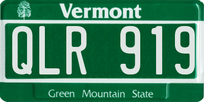 VT license plate QLR919