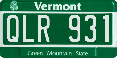 VT license plate QLR931