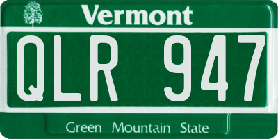 VT license plate QLR947