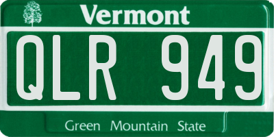 VT license plate QLR949