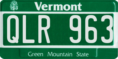 VT license plate QLR963