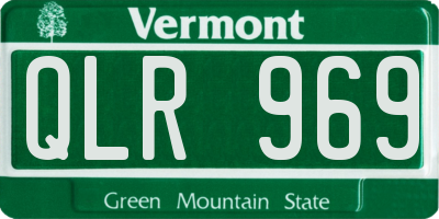 VT license plate QLR969