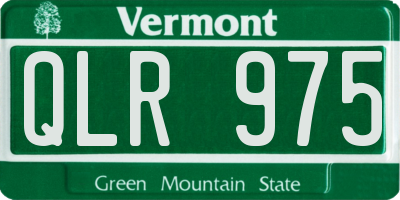 VT license plate QLR975