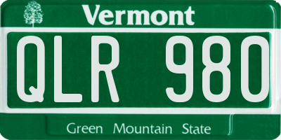 VT license plate QLR980