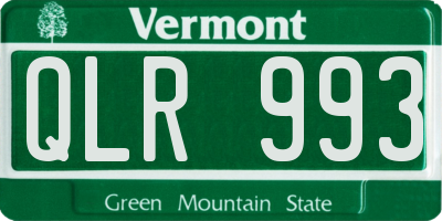 VT license plate QLR993