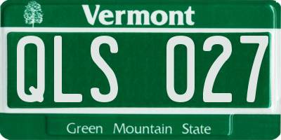 VT license plate QLS027