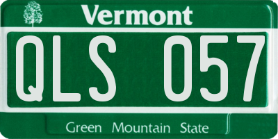 VT license plate QLS057
