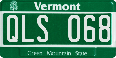 VT license plate QLS068