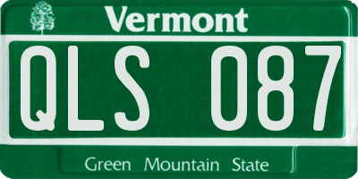 VT license plate QLS087