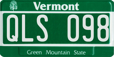 VT license plate QLS098