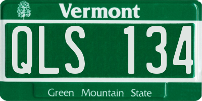 VT license plate QLS134