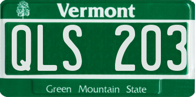 VT license plate QLS203