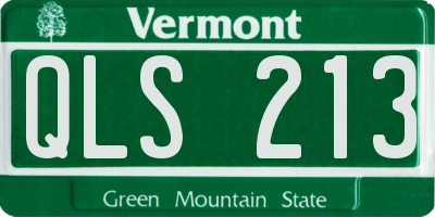 VT license plate QLS213