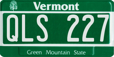 VT license plate QLS227
