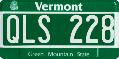 VT license plate QLS228
