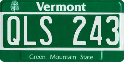 VT license plate QLS243
