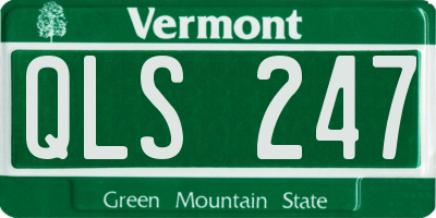 VT license plate QLS247