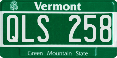 VT license plate QLS258