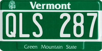 VT license plate QLS287