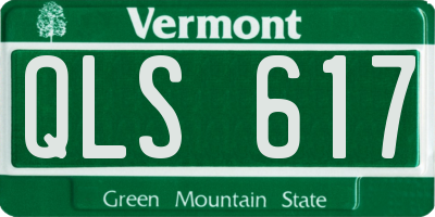 VT license plate QLS617