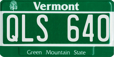 VT license plate QLS640