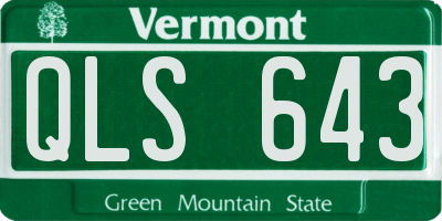 VT license plate QLS643