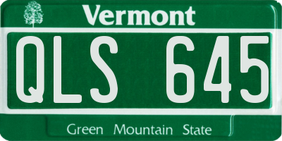 VT license plate QLS645