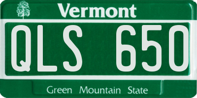 VT license plate QLS650