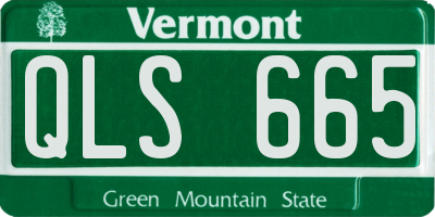 VT license plate QLS665