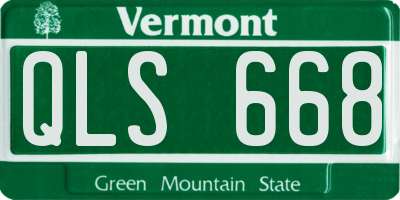 VT license plate QLS668