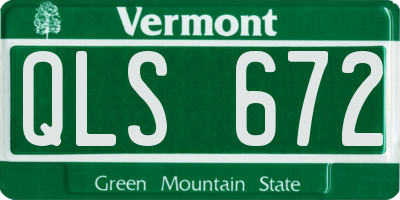 VT license plate QLS672