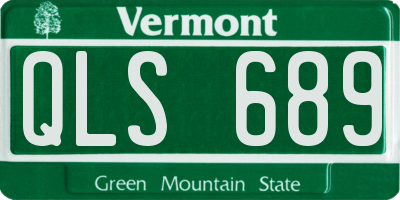 VT license plate QLS689