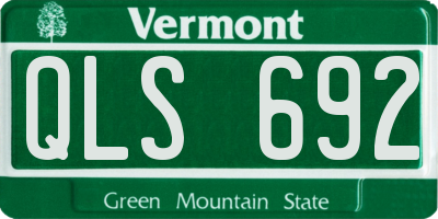 VT license plate QLS692