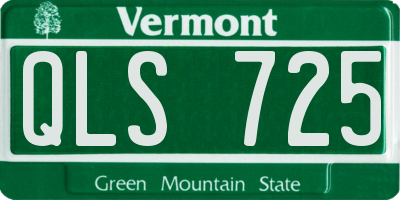 VT license plate QLS725