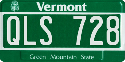 VT license plate QLS728