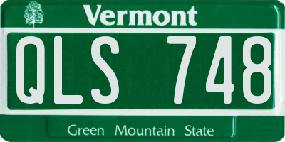 VT license plate QLS748