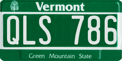 VT license plate QLS786