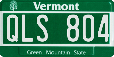 VT license plate QLS804