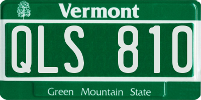 VT license plate QLS810