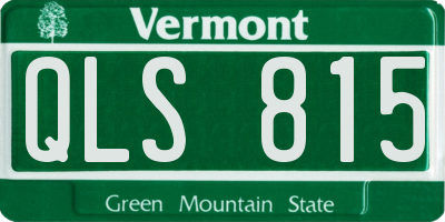 VT license plate QLS815