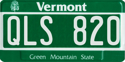 VT license plate QLS820