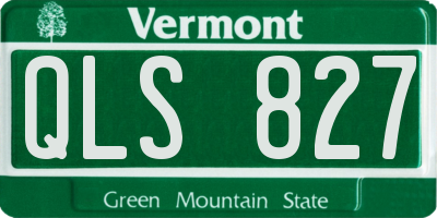 VT license plate QLS827