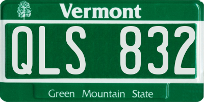 VT license plate QLS832