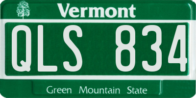 VT license plate QLS834
