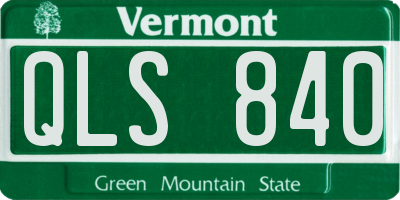 VT license plate QLS840