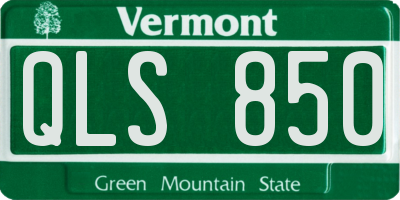 VT license plate QLS850