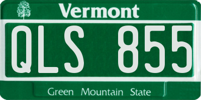 VT license plate QLS855