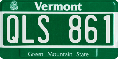 VT license plate QLS861