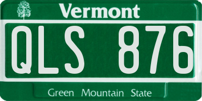 VT license plate QLS876